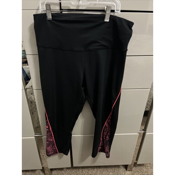 Champion Leggings Work Out Pants Women's Medium Black w/Stripe Workout Athletic - Picture 1 of 4